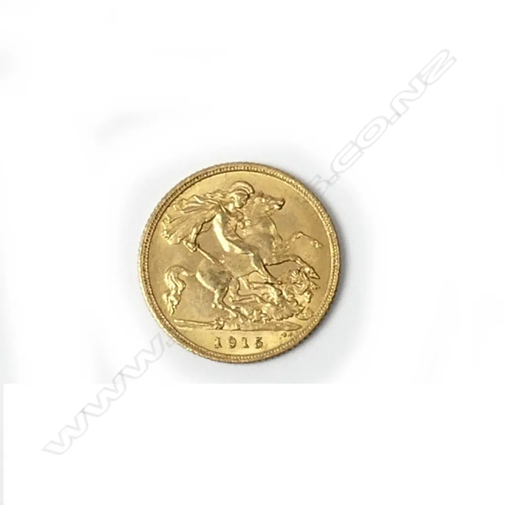 A 1915 gold half sovereign Image 1++