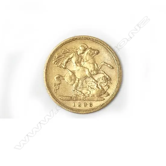 An 1896 gold half sovereign
