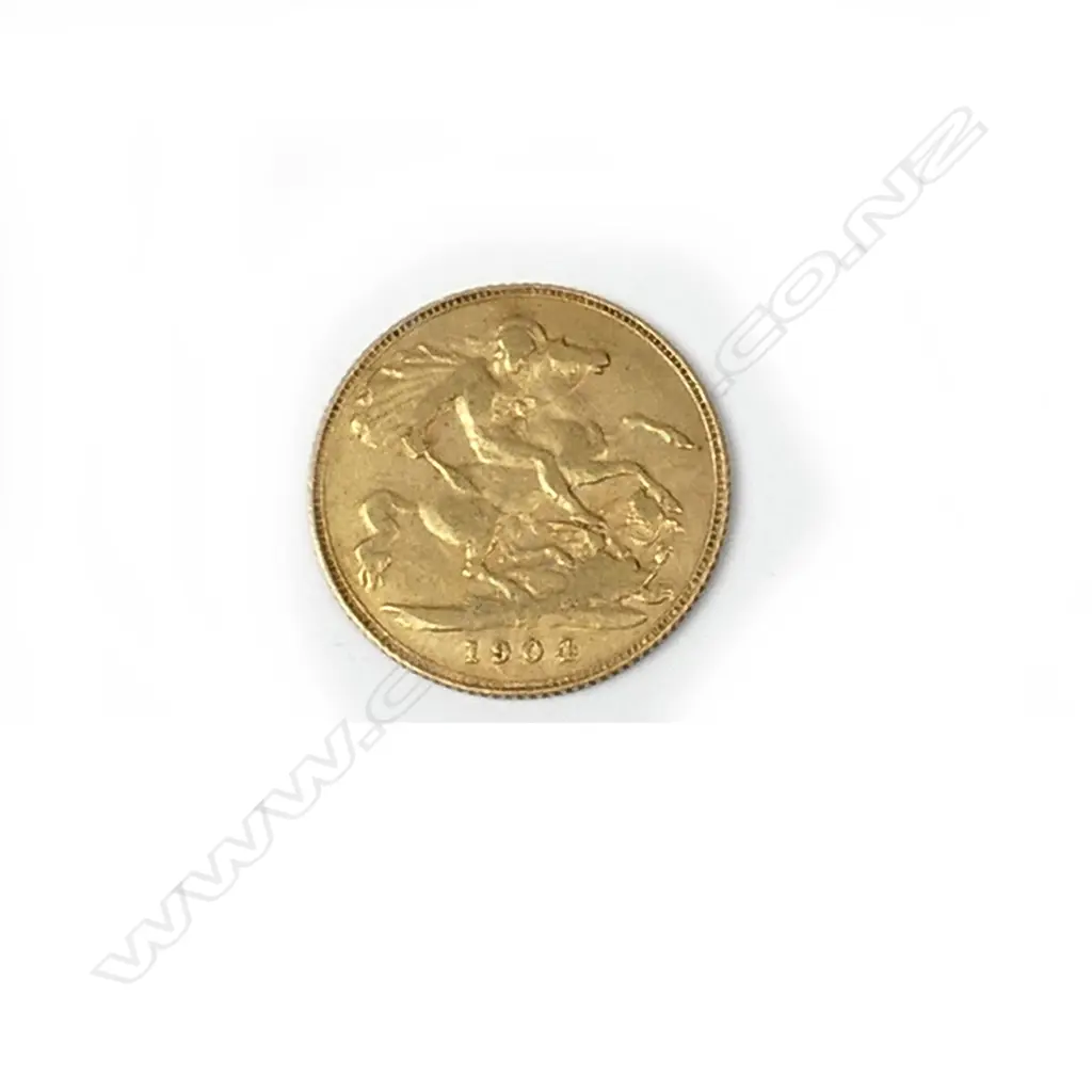 A 1904 gold half sovereign Image 1++