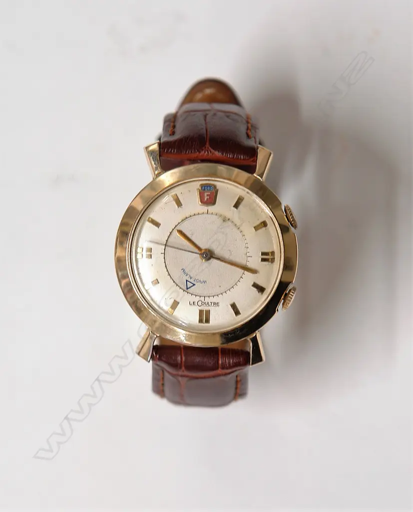 A rare gent's LeCoultre Memovax 'Henry Ford' alarm wristwatch Image 1++