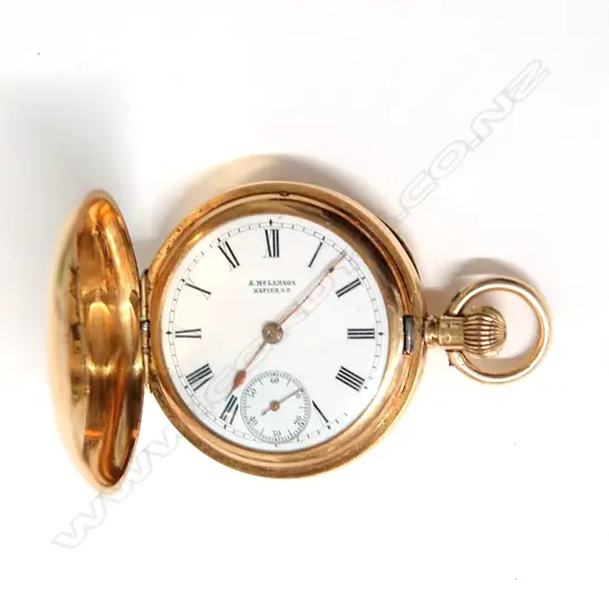 An early 20thC 18ct. yellow gold Omega lady's fob watch