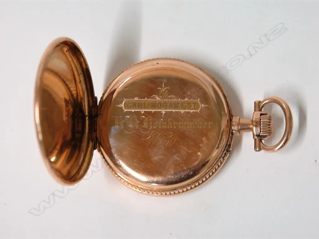 An early 20thC Carl Morawetz 14ct. rose gold cased gentleman's pocket watch Image 1++