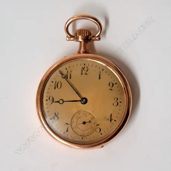 An early 20thC Carl Morawetz 14ct. rose gold cased gentleman's pocket watch
