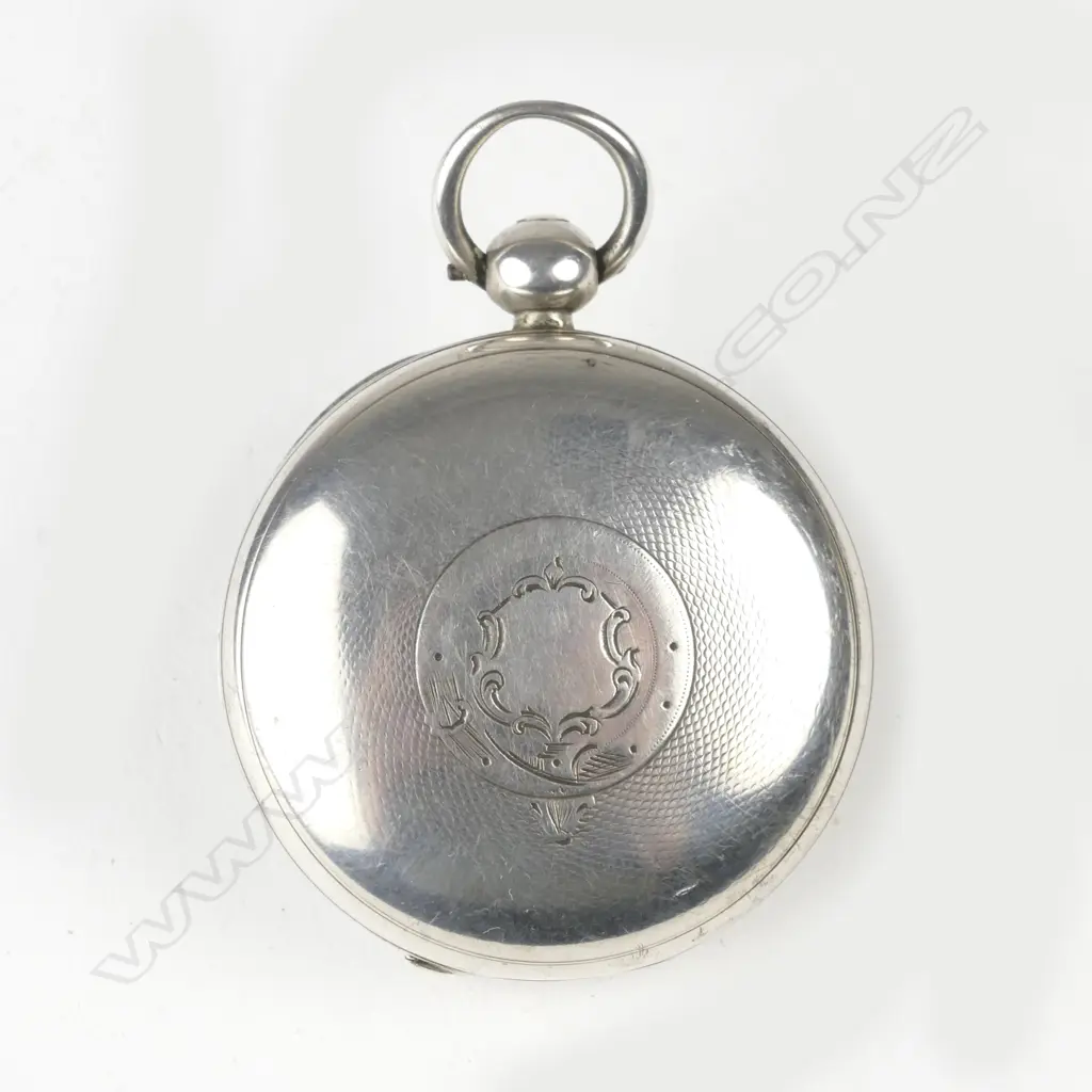 A silver open face verge fusee pocket watch Image 1++