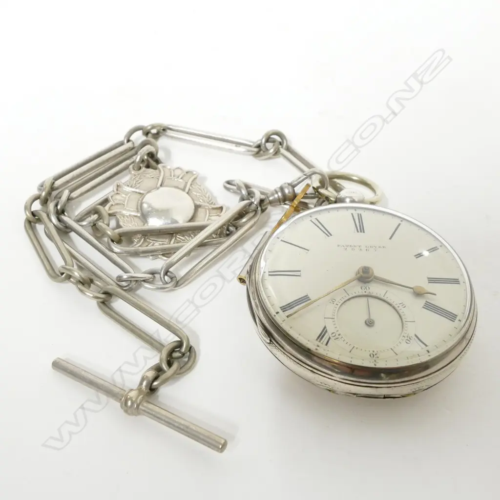 A silver fusee pocket watch Image 1++