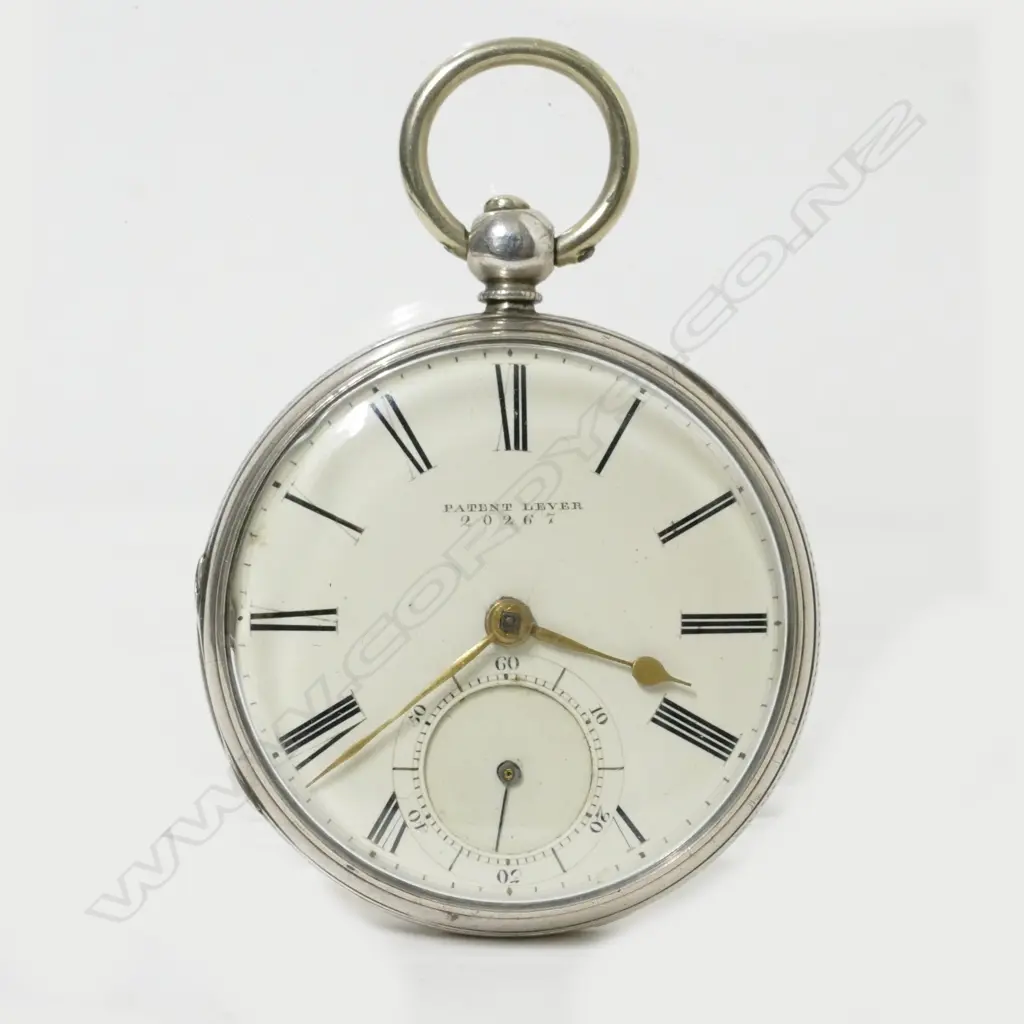 A silver fusee pocket watch Image 1++