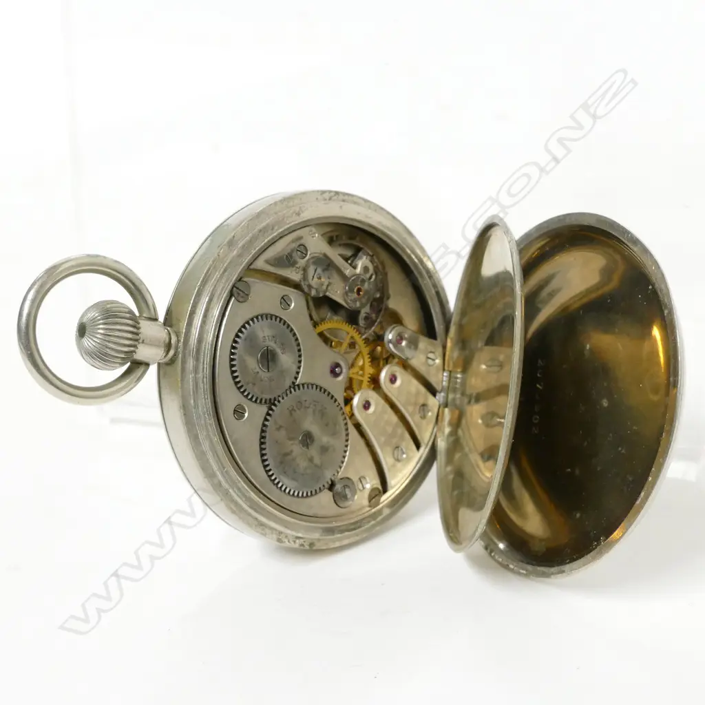 A 20thC 'Greenwich Lever' pocket watch with Rolex movement Image 1++