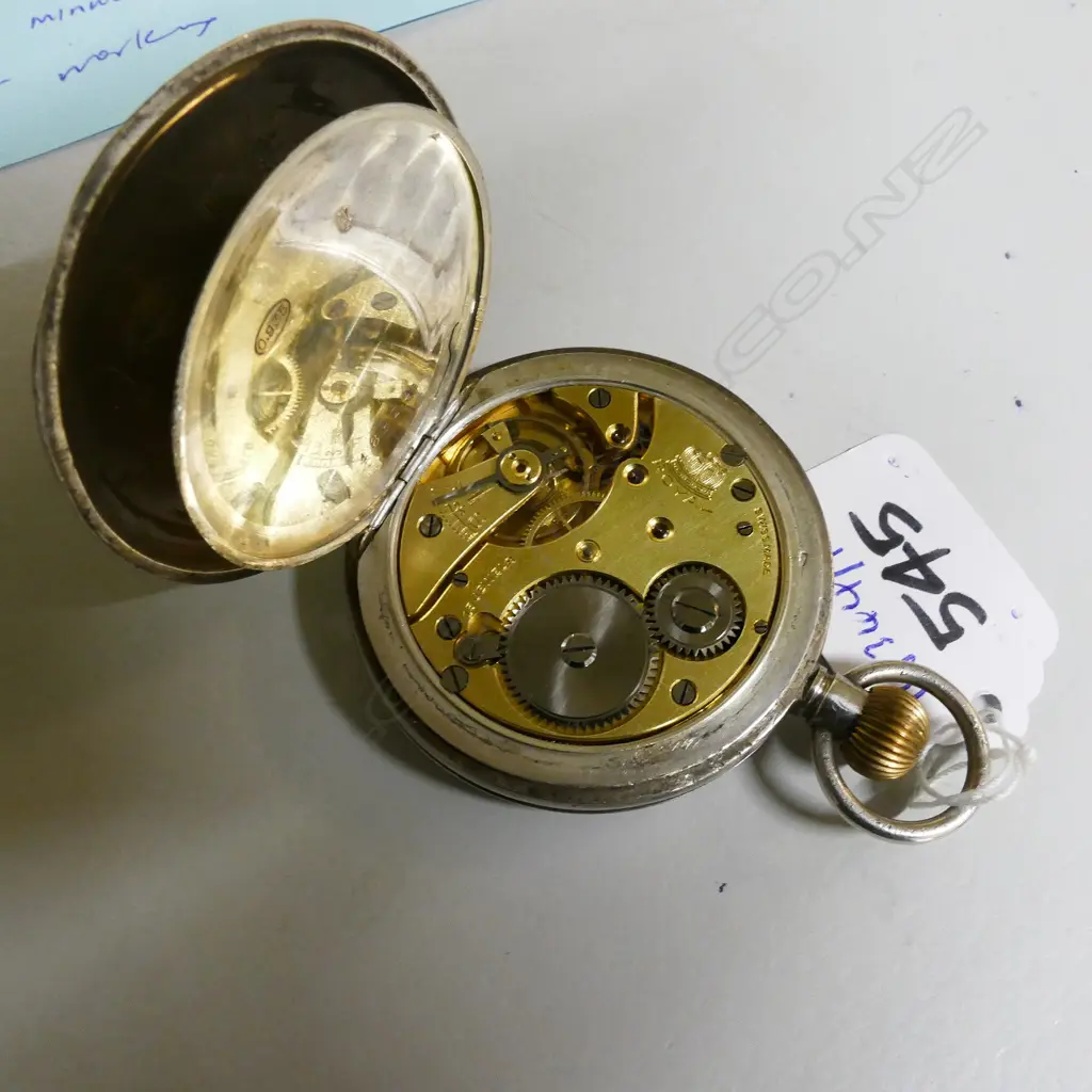 A Swiss .935 silver hunter cased Royal pocket watch Image 1++