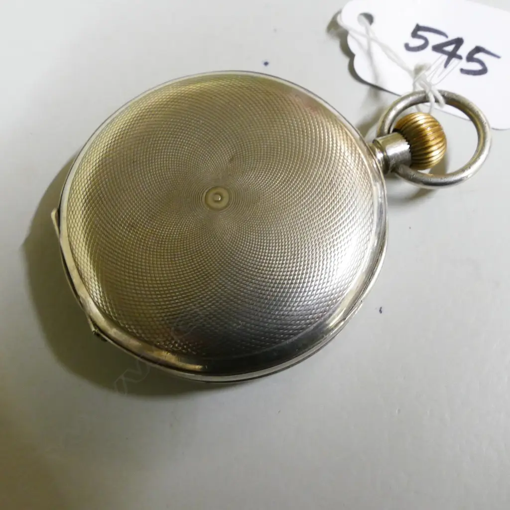 A Swiss .935 silver hunter cased Royal pocket watch Image 1++