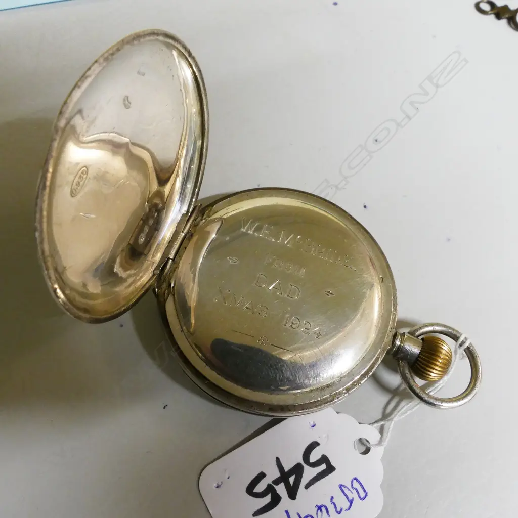 A Swiss .935 silver hunter cased Royal pocket watch Image 1++