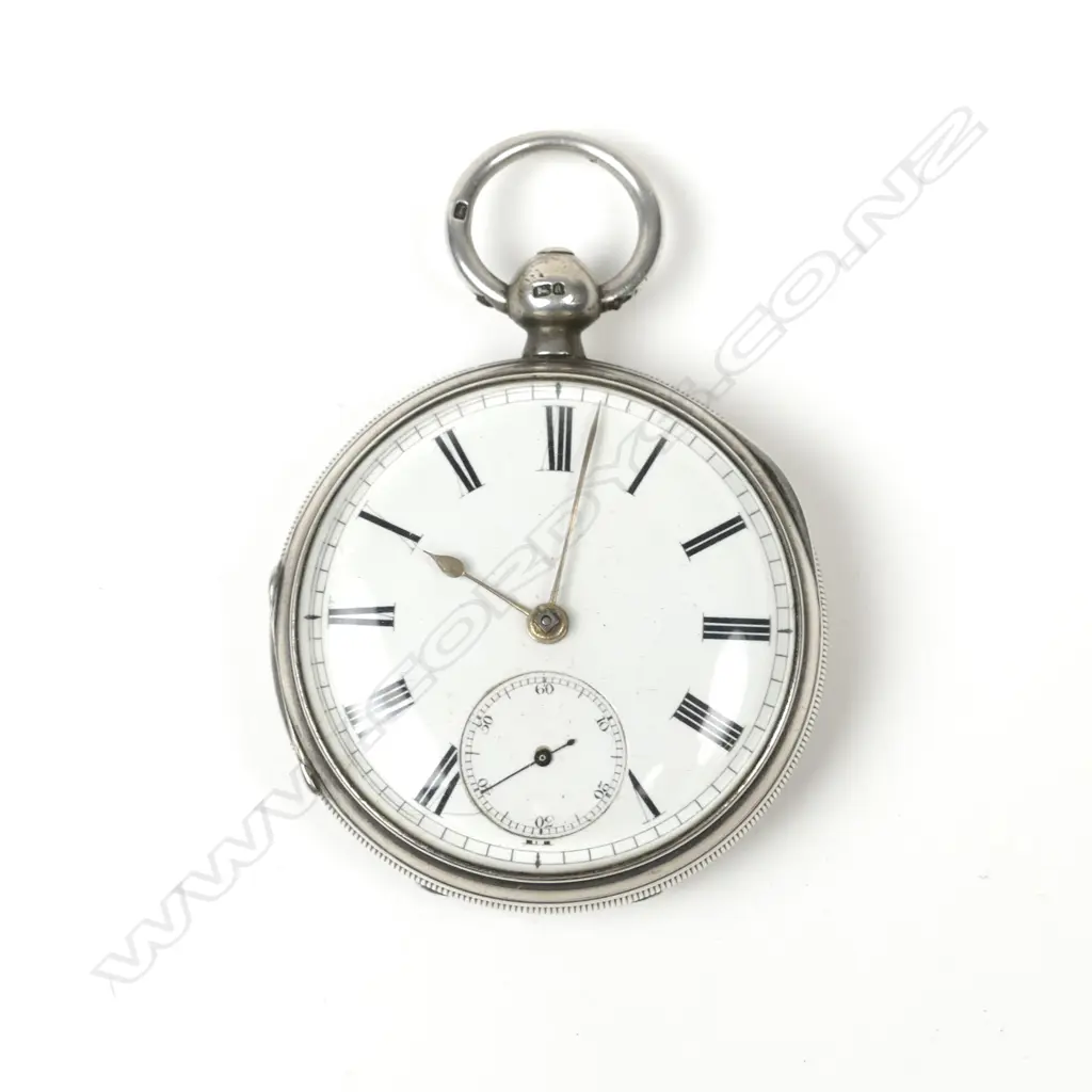 A silver fusée pocket watch Image 1++