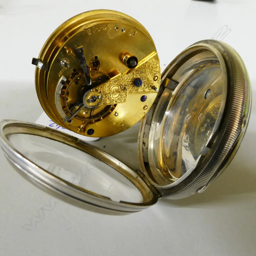 A silver fusée pocket watch Image 1++