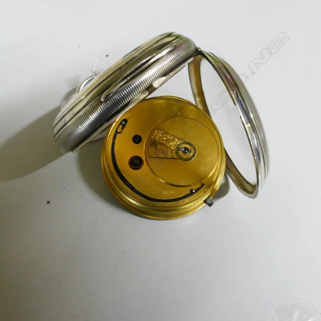 A silver fusée pocket watch Image 1++