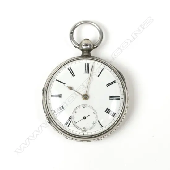A silver fusée pocket watch