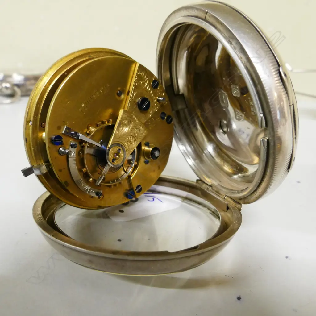 A silver keywind pocket watch by J.G. Graves Image 1++