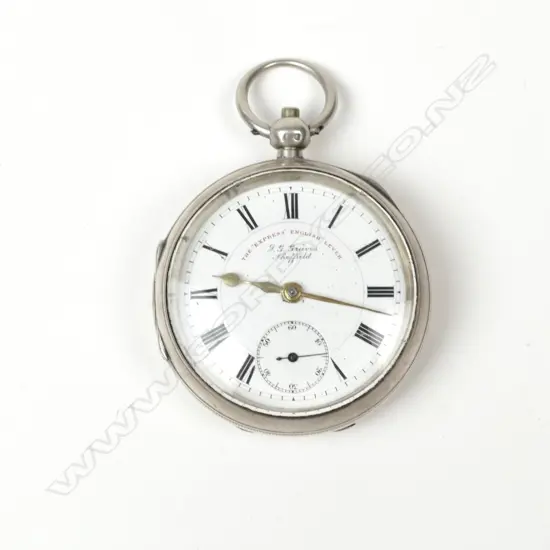 A silver keywind pocket watch by J.G. Graves
