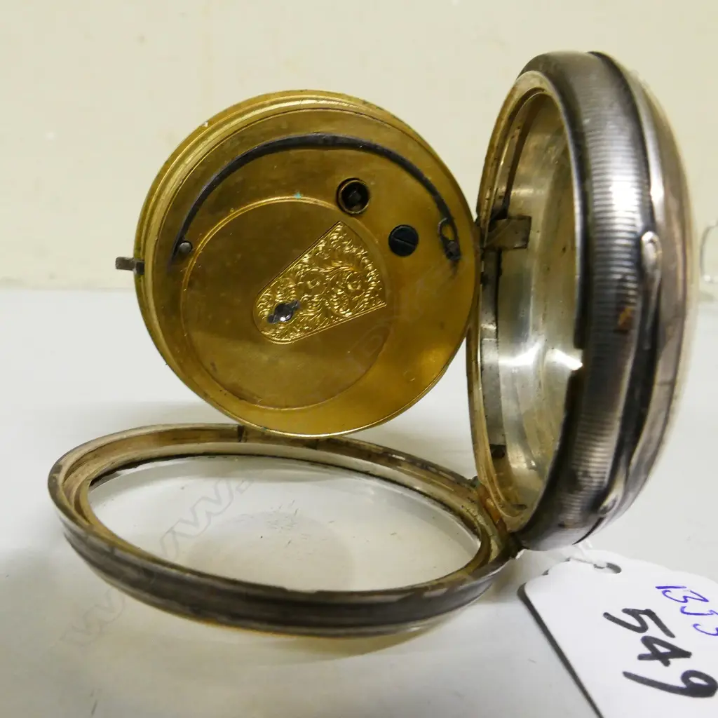 A silver fusée pocket watch by H. Samuel Image 1++