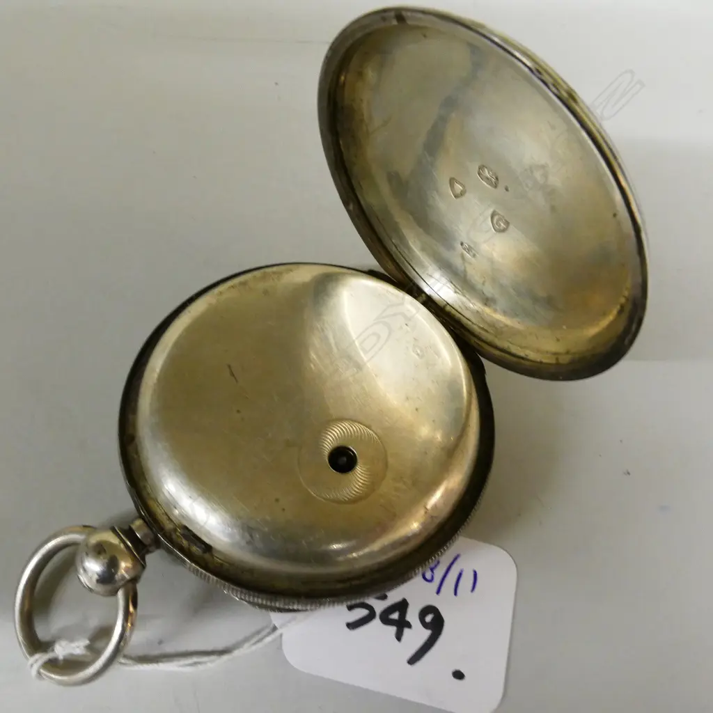 A silver fusée pocket watch by H. Samuel Image 1++