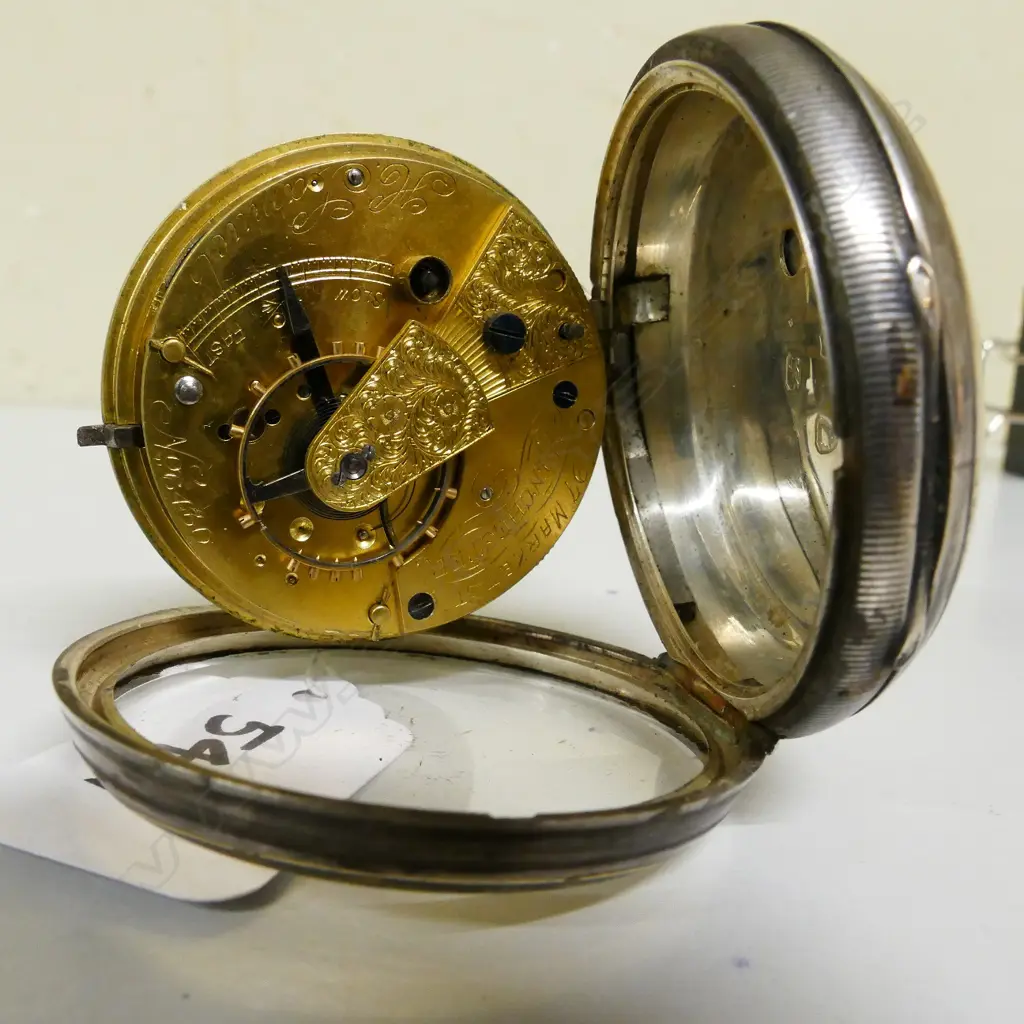 A silver fusée pocket watch by H. Samuel Image 1++