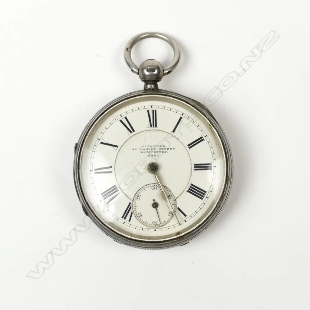 A silver fusée pocket watch by H. Samuel Image 1++