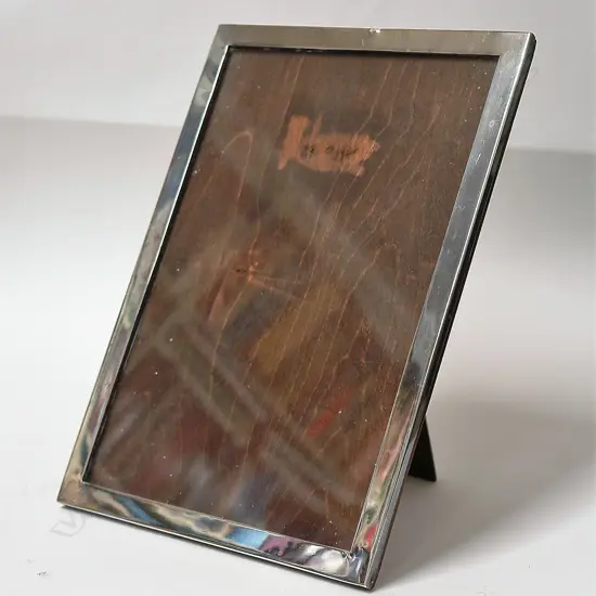A 1920s plain large rectangular silver photo frame