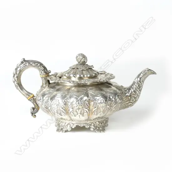 A small George IV silver teapot
