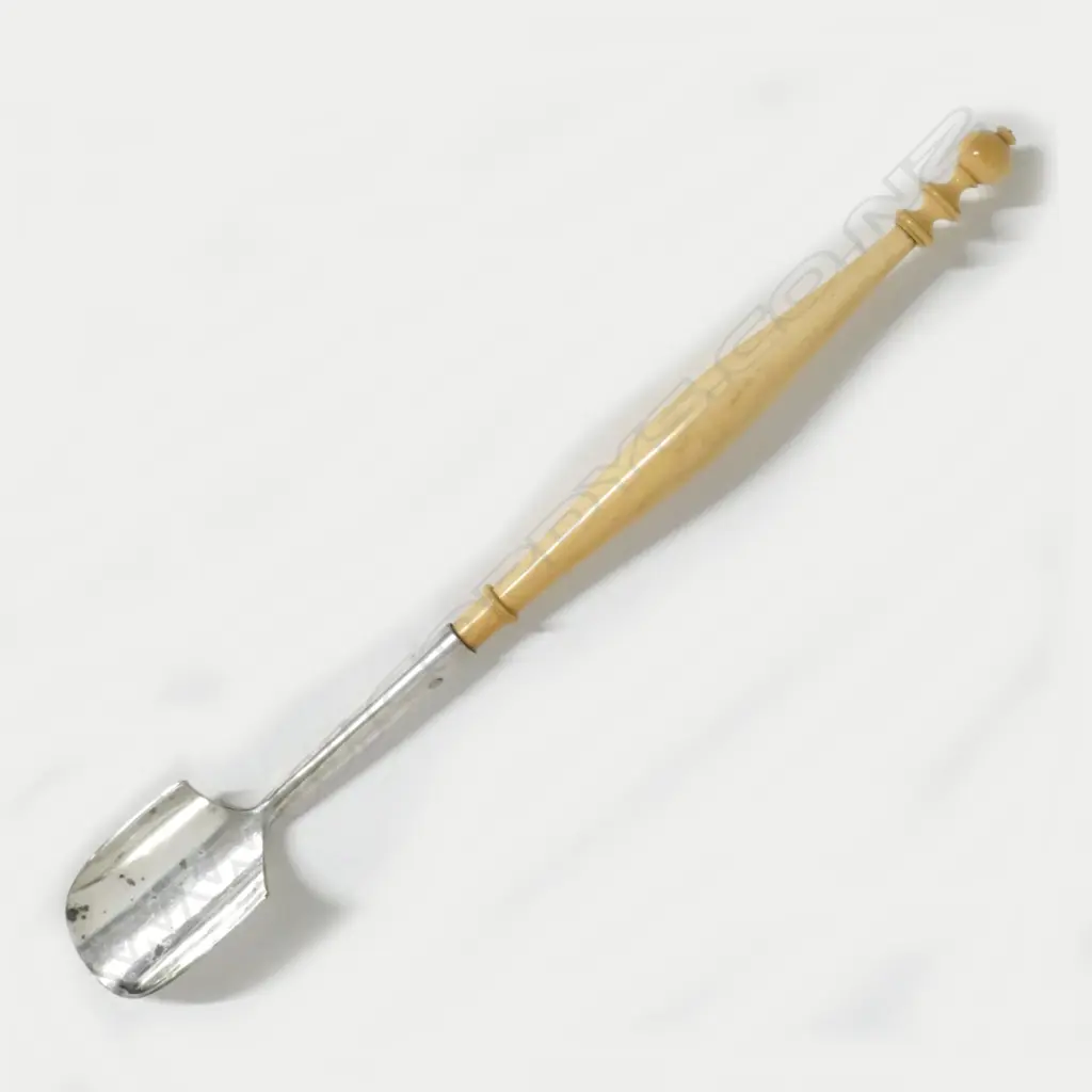 A Victorian silver plate and ivory handled Stilton cheese scoop Image 1++