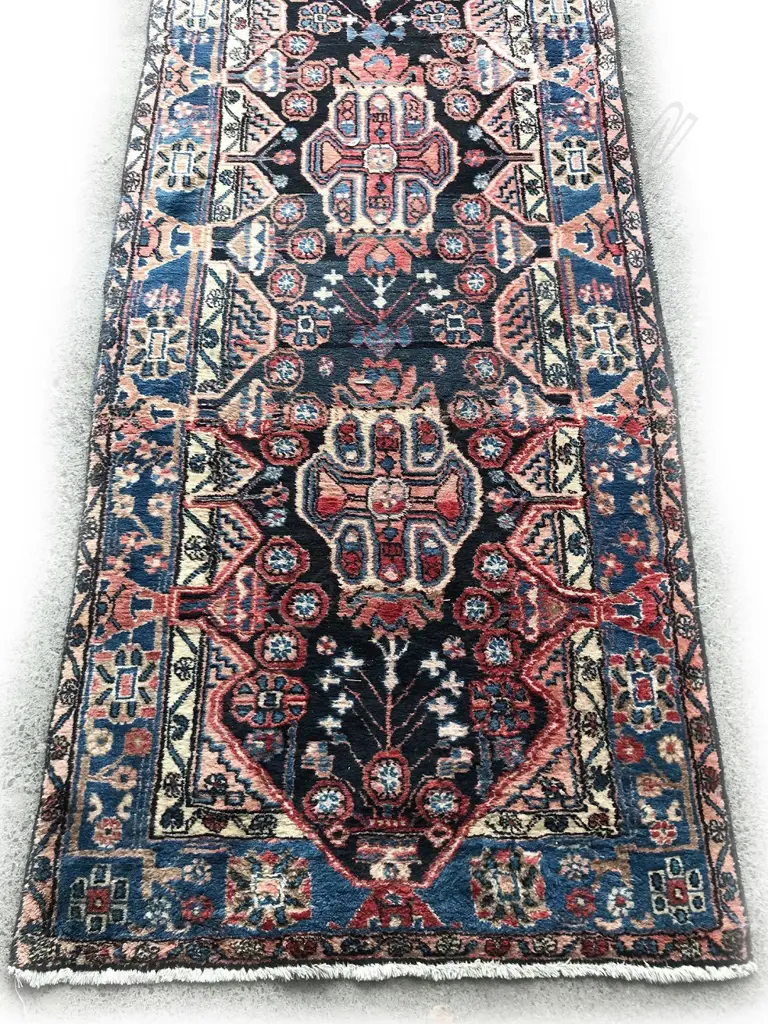 An old hand knotted Persian Hamadan runner Image 1++