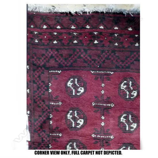 A hand knotted Turkoman carpet