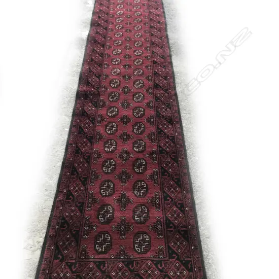 A hand knotted Afghan Turkoman runner