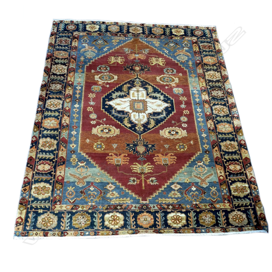An Indian hand knotted Sulimani Heriz carpet