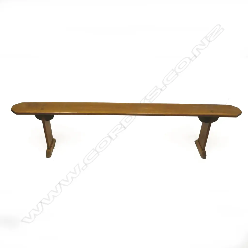 A pair of vintage fruitwood country benches Image 1++