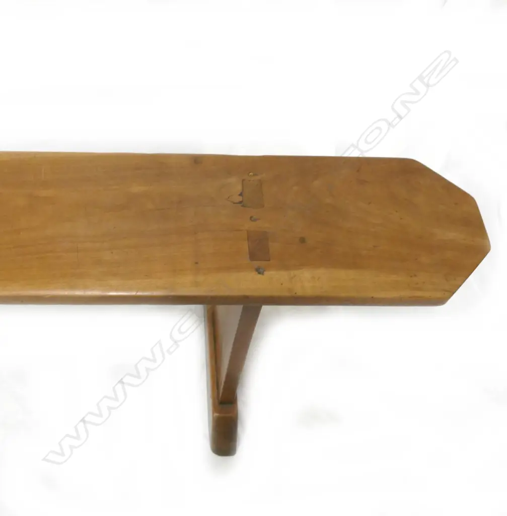 A pair of vintage fruitwood country benches Image 1++