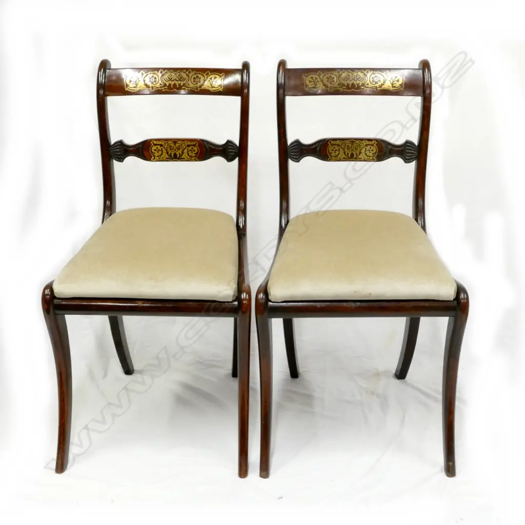 Four Regency rosewood dining chairs Image 1++