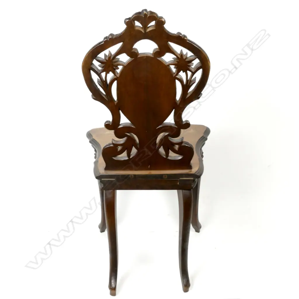 An uncommon Swiss musical box chair Image 1++