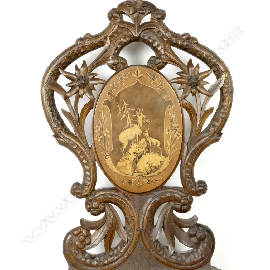 An uncommon Swiss musical box chair Image 1++