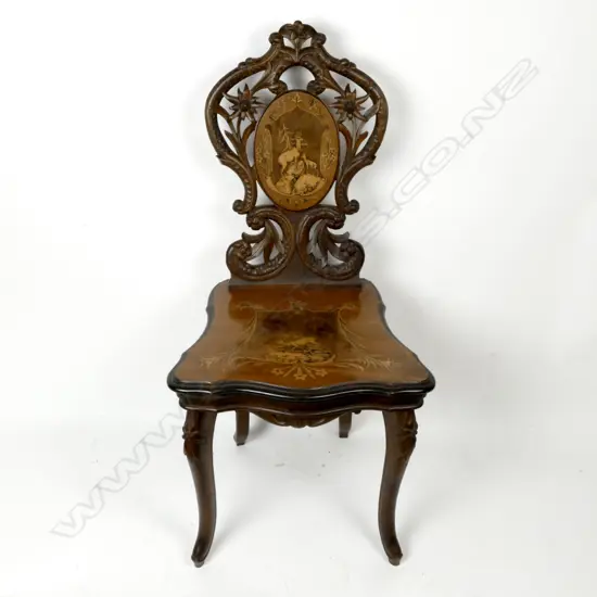 An uncommon Swiss musical box chair