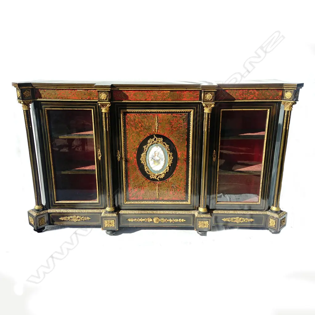 An impressive 19thC Boulle credenza sideboard Image 1++