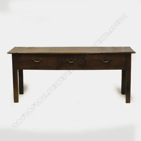 A 19thC French chestnut console table