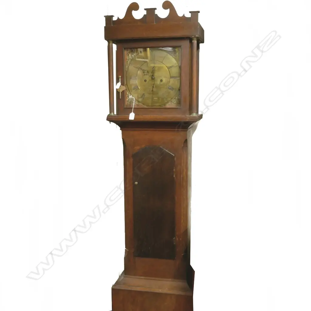 A 19thC oak longcase clock Image 1++