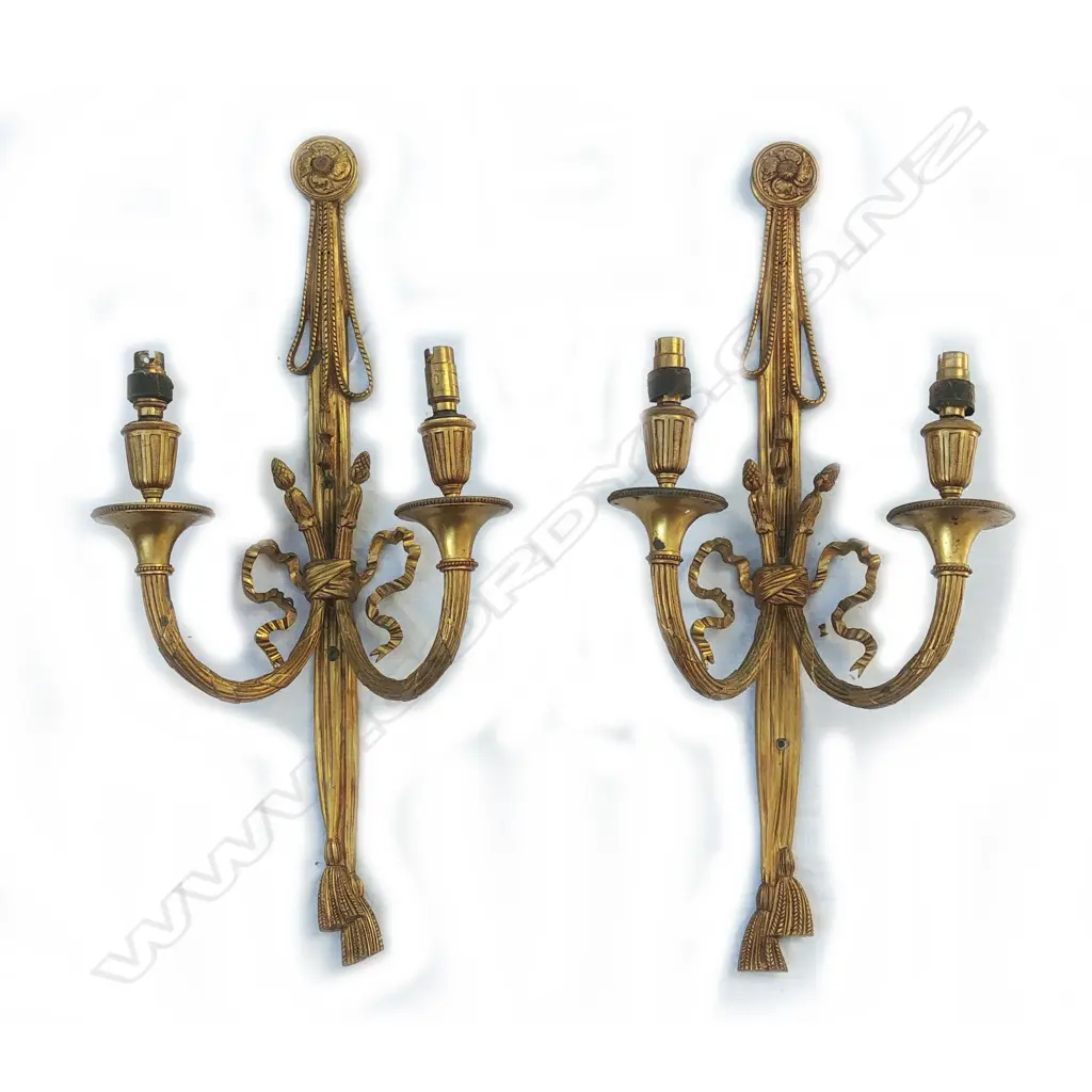 Another pair of French style twin light wall brackets Image 1++
