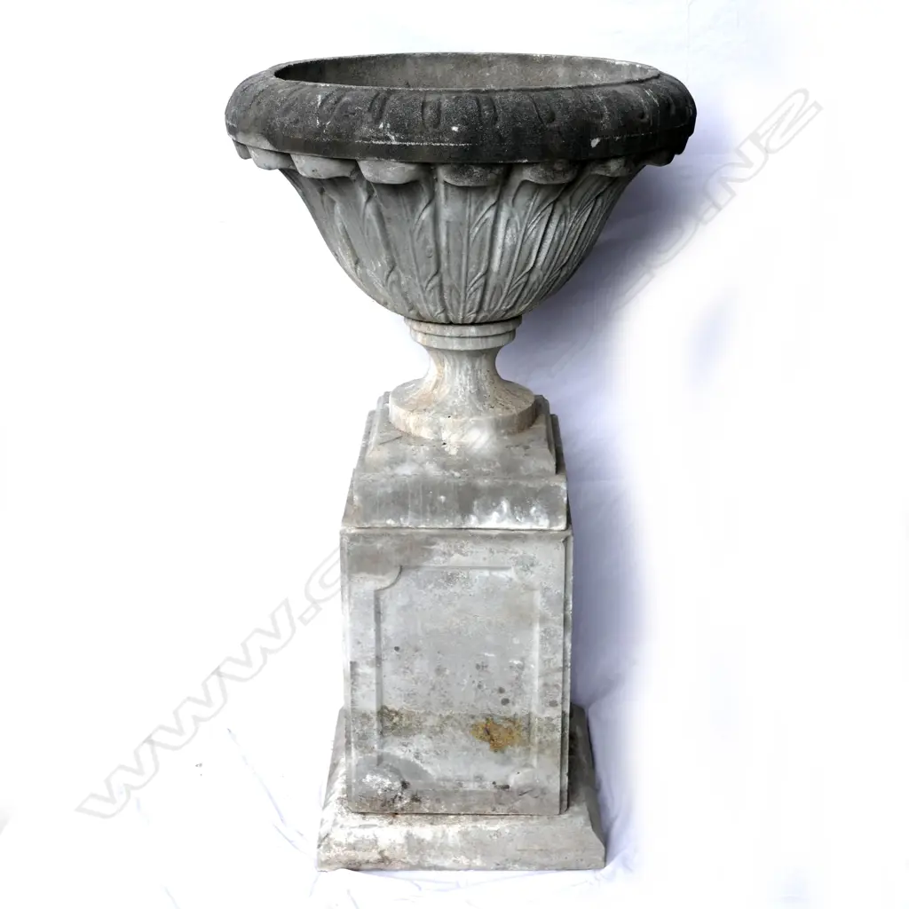 A large concrete garden urn Image 1++