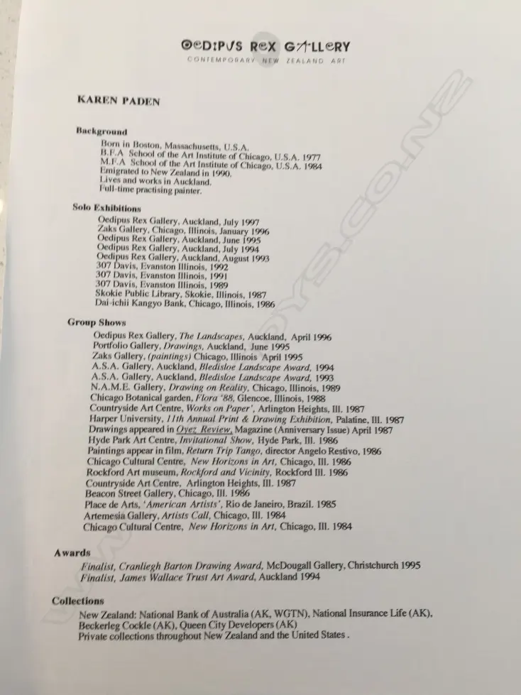 Karen Paden (USA/NZ) Image 1++