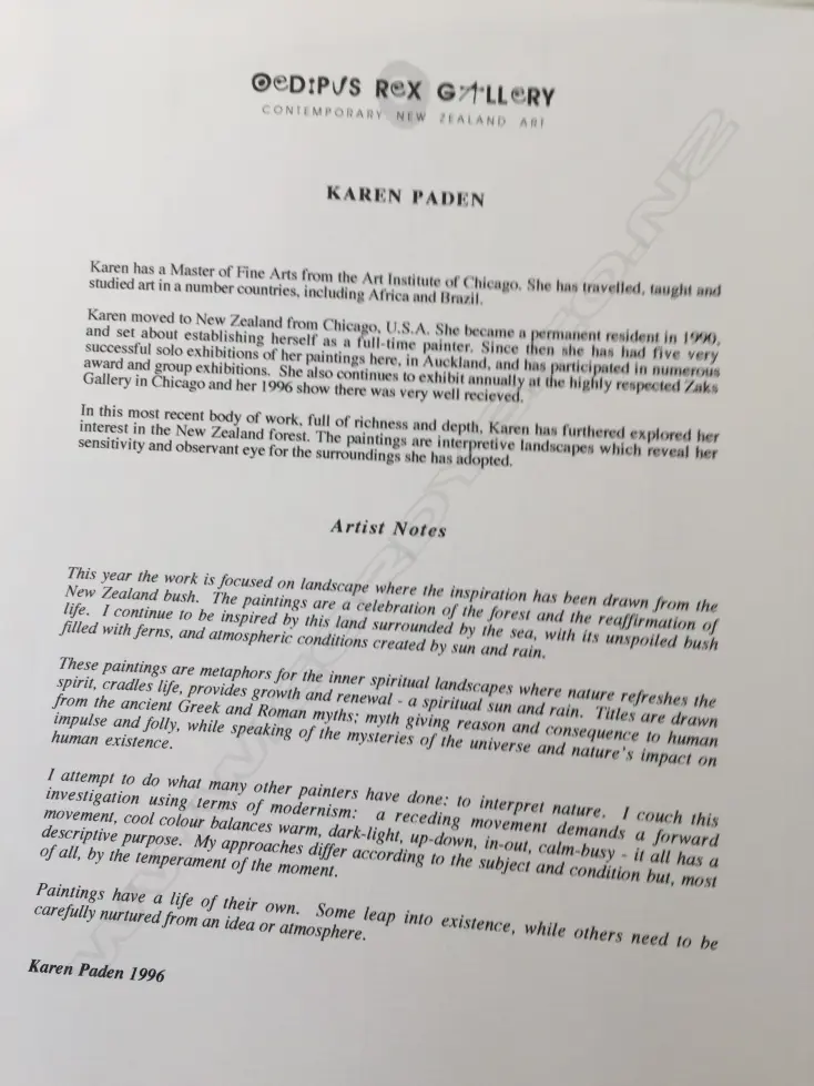 Karen Paden (USA/NZ) Image 1++