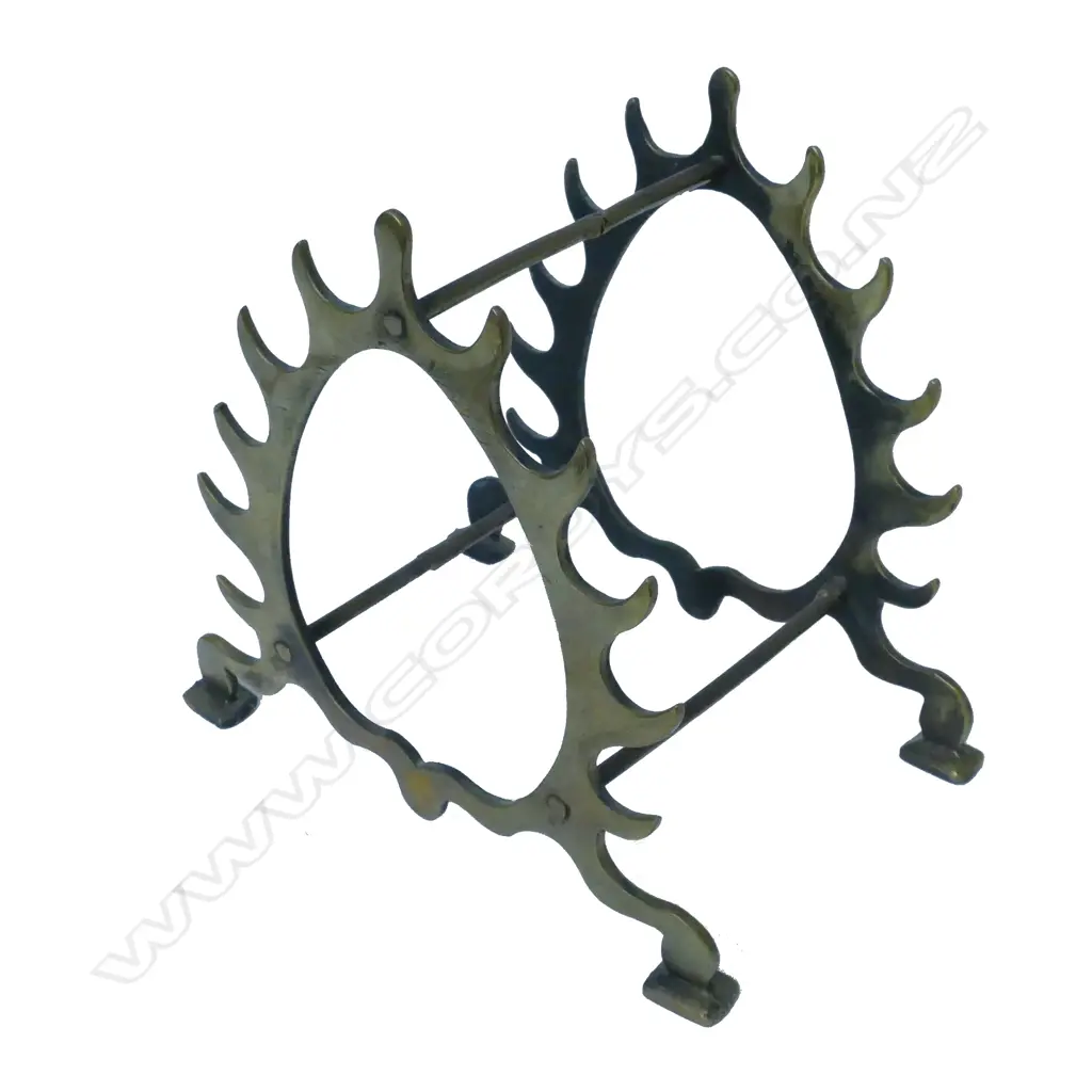 A brass ten place dip pen stand Image 1++