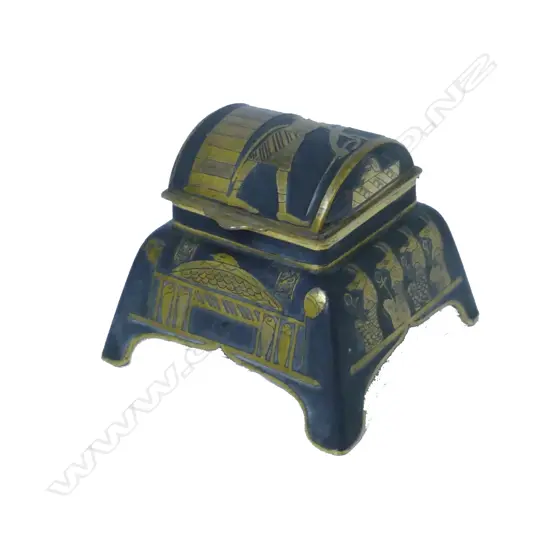 An Egyptian themed small inkwell