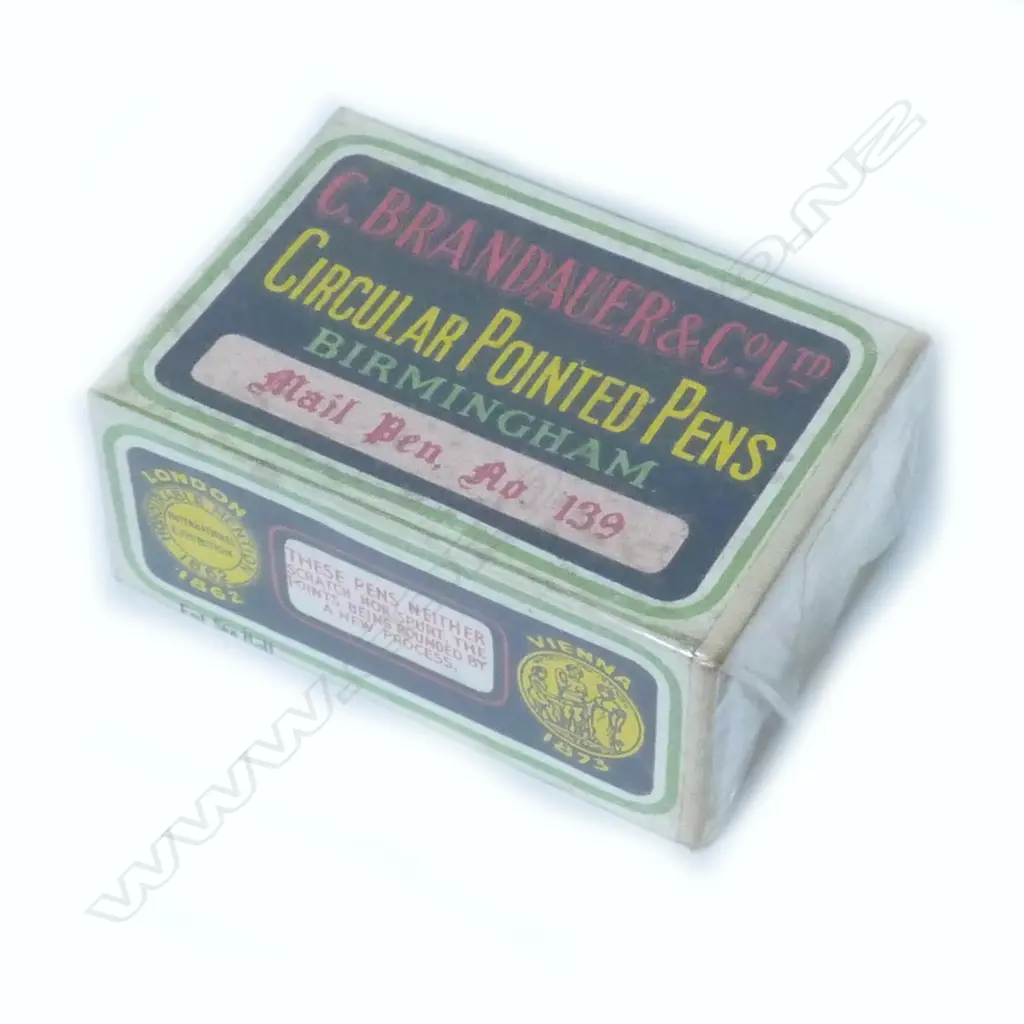 Sealed box of Brandauer & Co. Circular Pointed Pens Image 1++