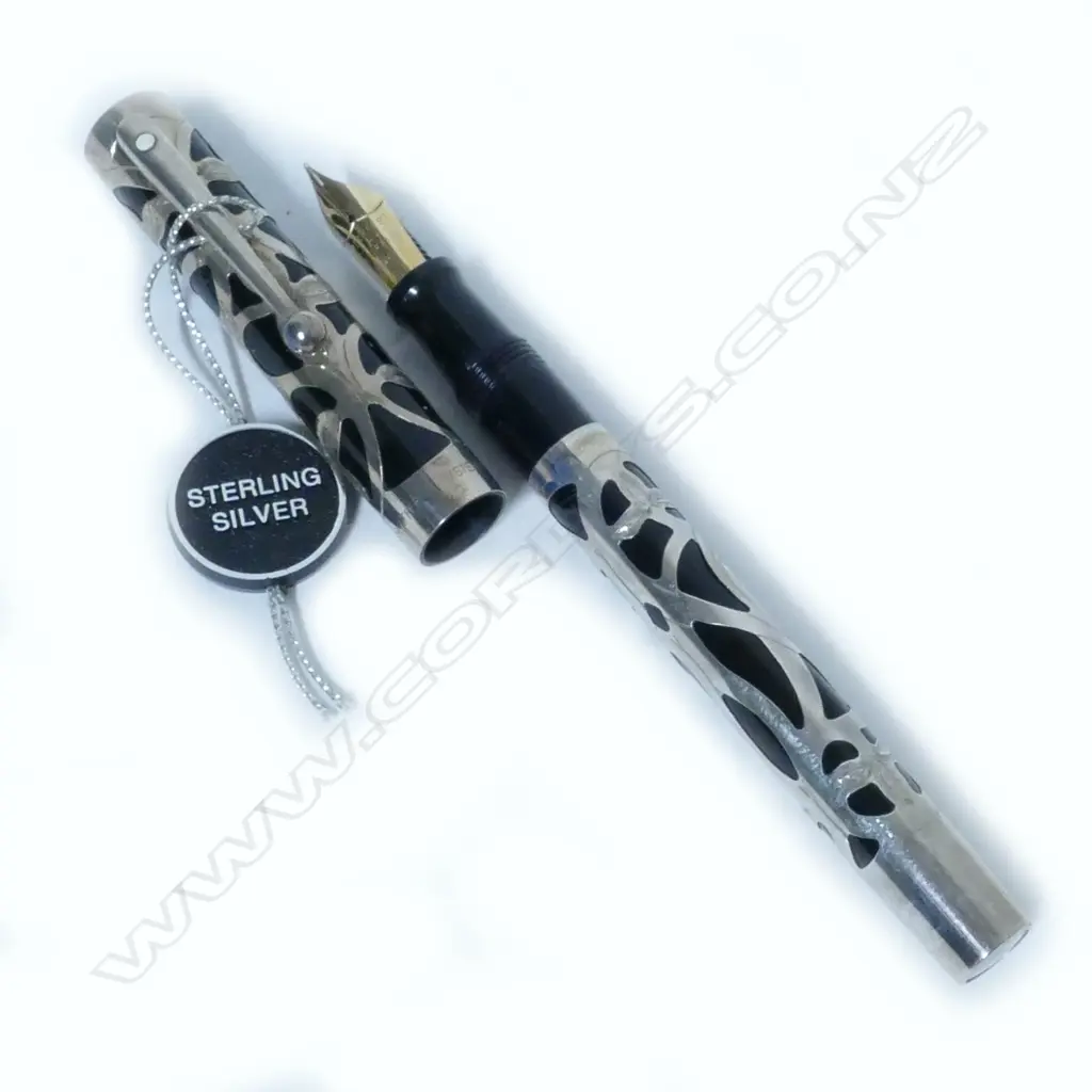 A Sheaffer 'Nostalgia' sterling overlay fountain pen Image 1++