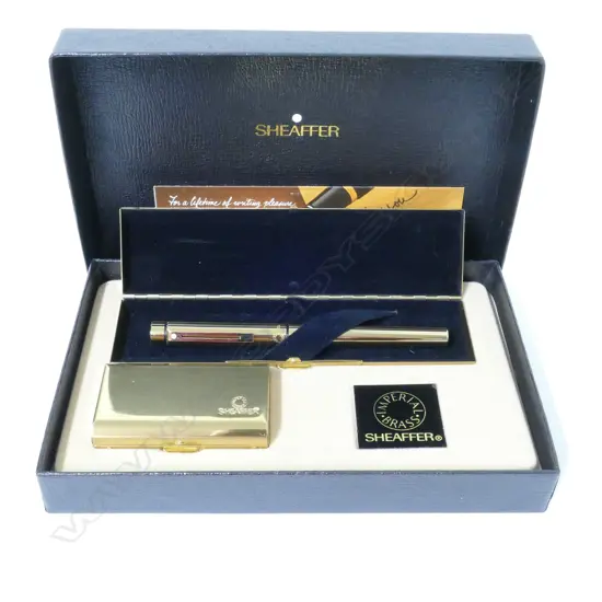 Sheaffer 'Imperial Brass' Targa lacquered fountain pen