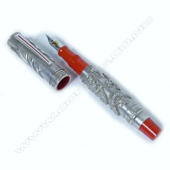 OMAS 1997 limited edition sterling silver overlay fountain pen "Return to the Motherland"